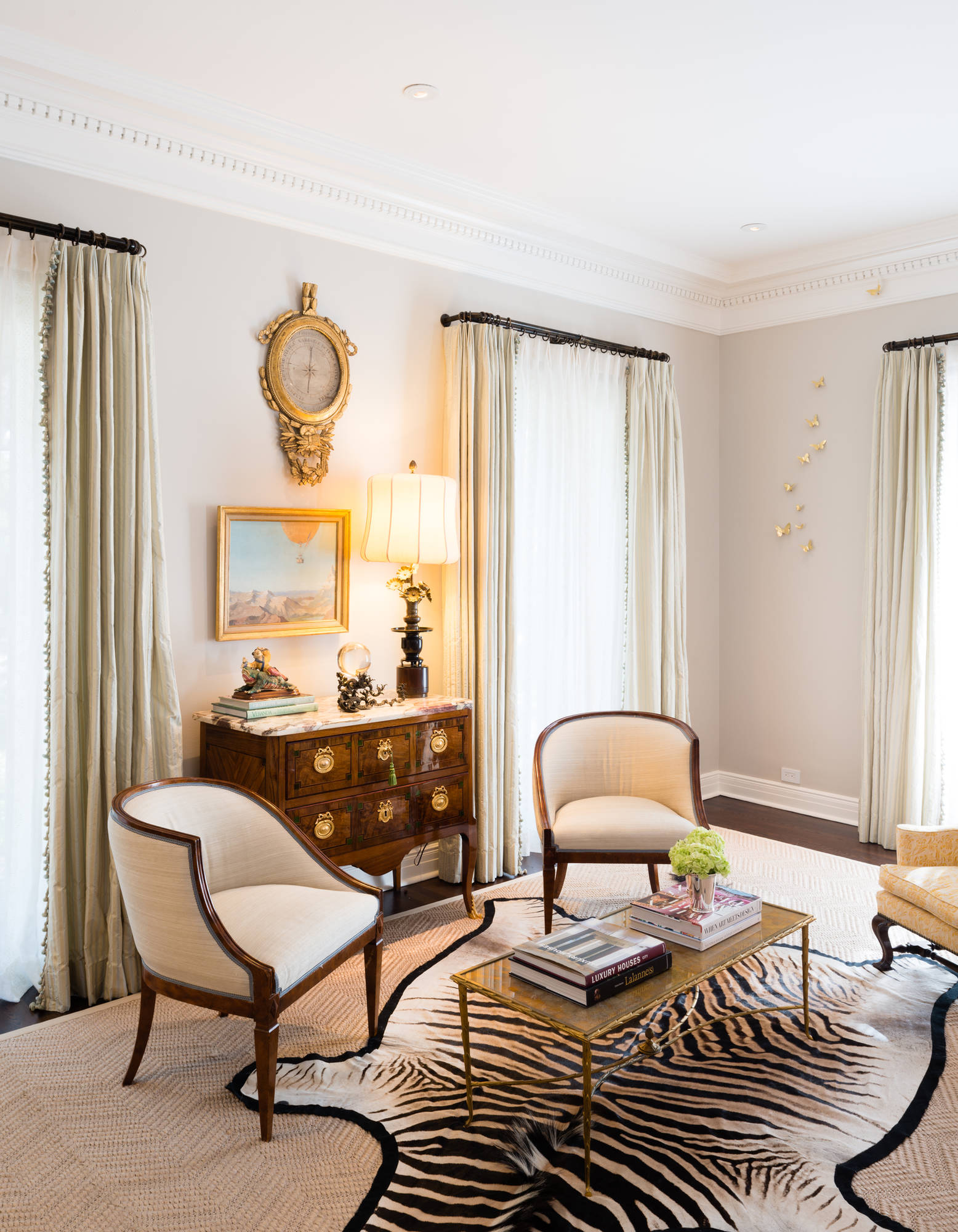 Sitting Area with Zebra Rug