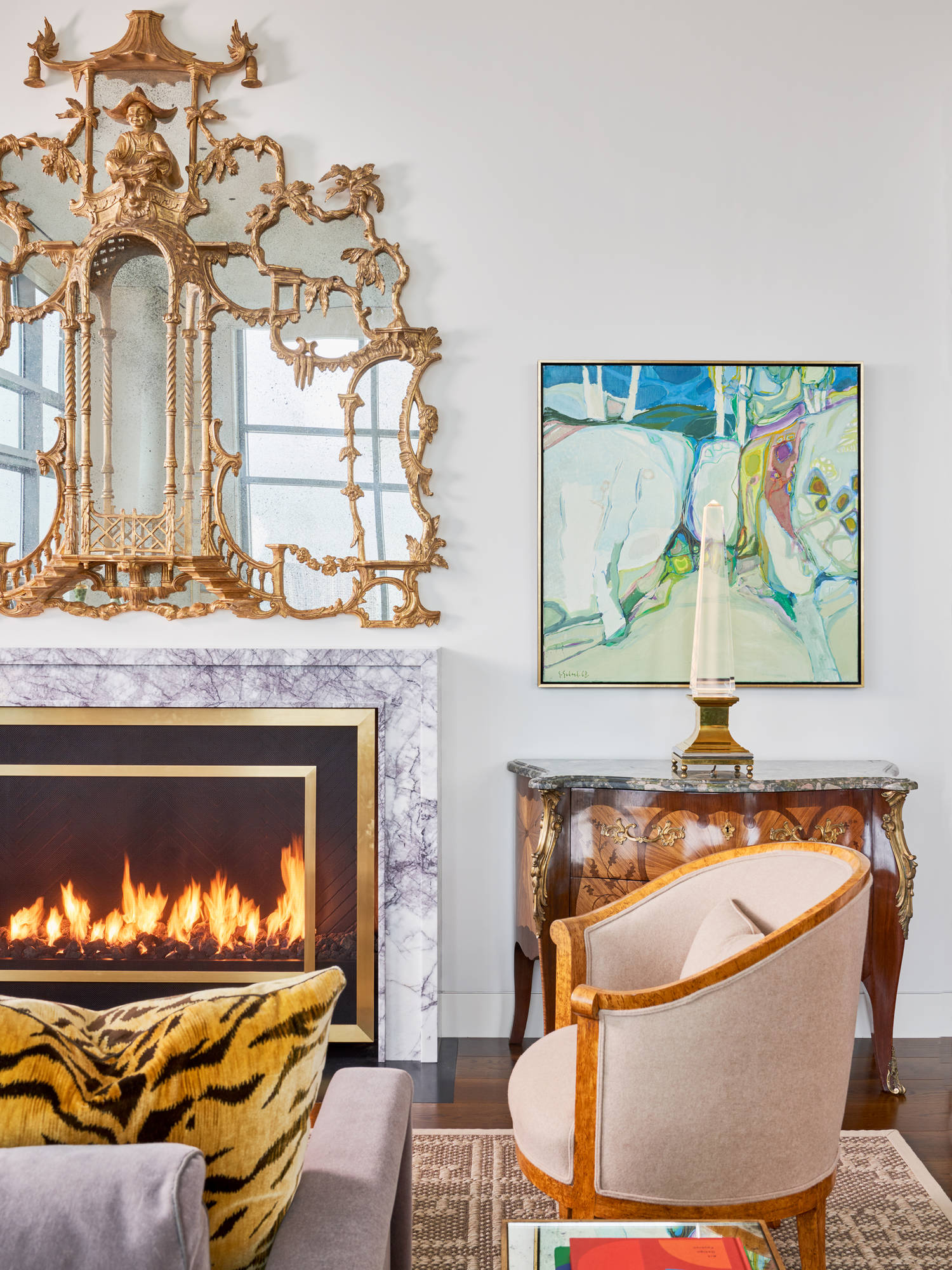 Seating near Fireplace