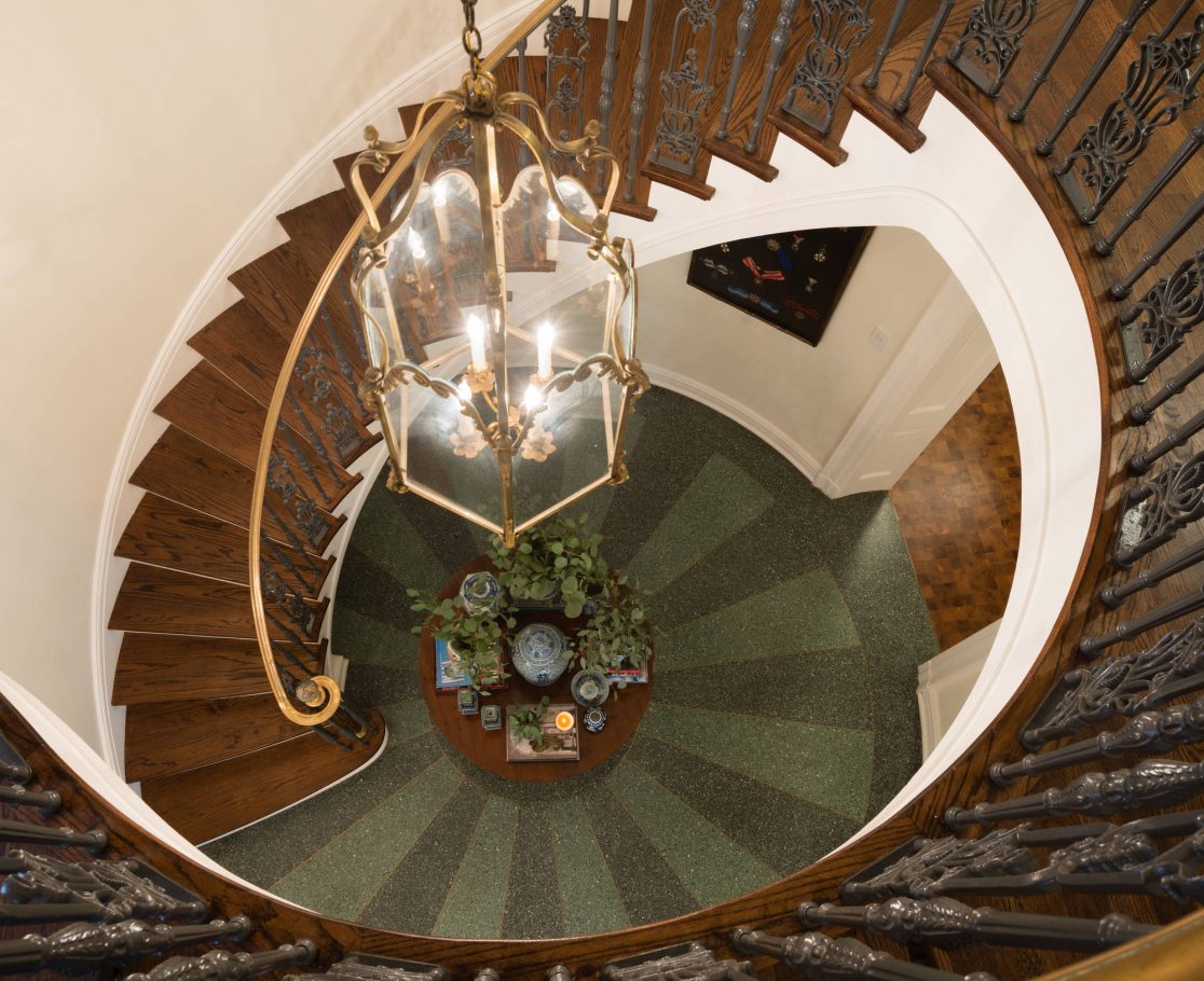 Traditional Estate Spiral Staircase from Above